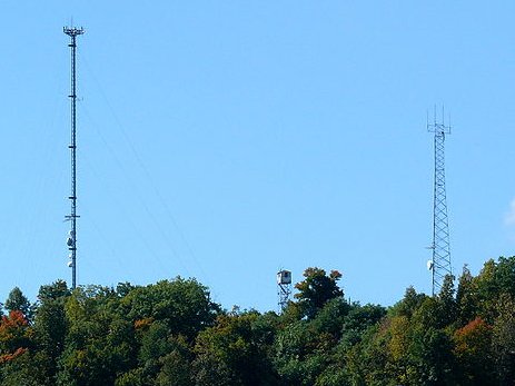 Two communication towers